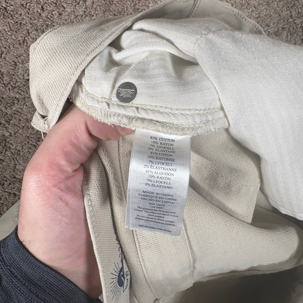 Faherty Reserve Mens Movement 5-Pocket Slim Straight Pants Stone Beige 32x32 - Picture 6 of 10